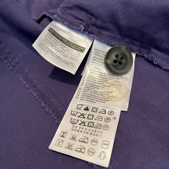 Levi’s Purple belted peacoat Sz M… - Picture 8 of 9